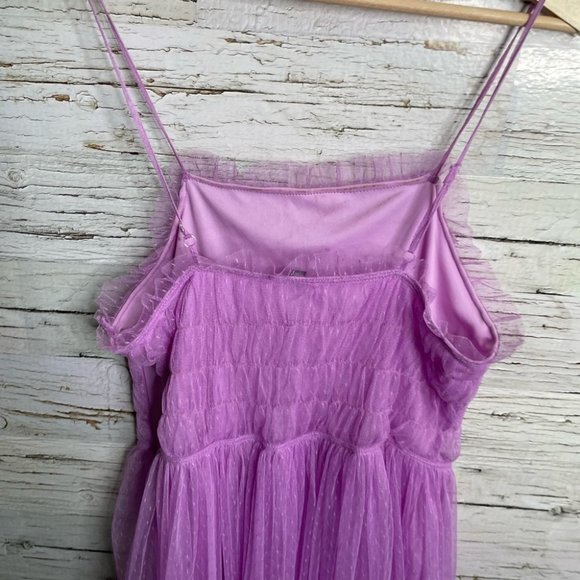 Design lab purple tulle dress ruched size medium - Picture 10 of 10